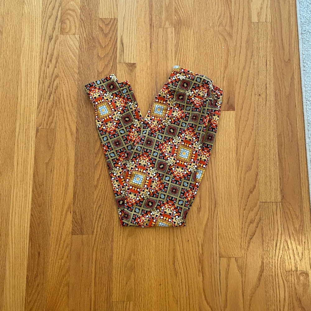 LuLaRoe Multicolor Geometric Print leggings